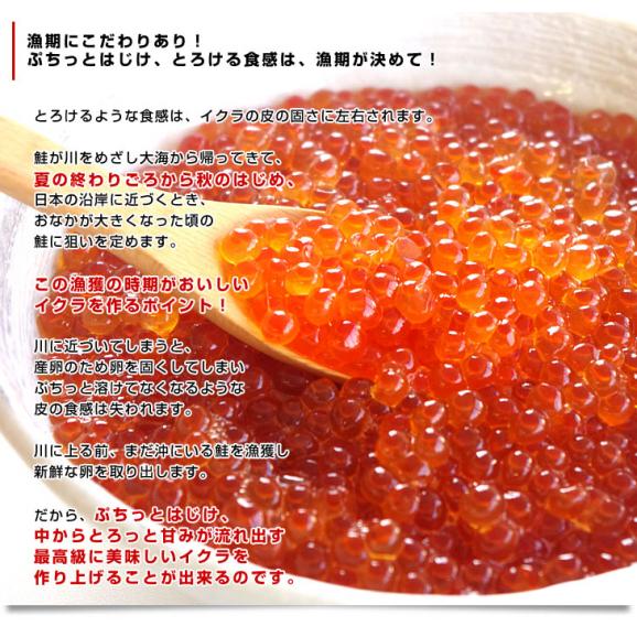 北海道産　いくら醤油漬 250g化粧箱　送料無料　イクラ 魚卵06
