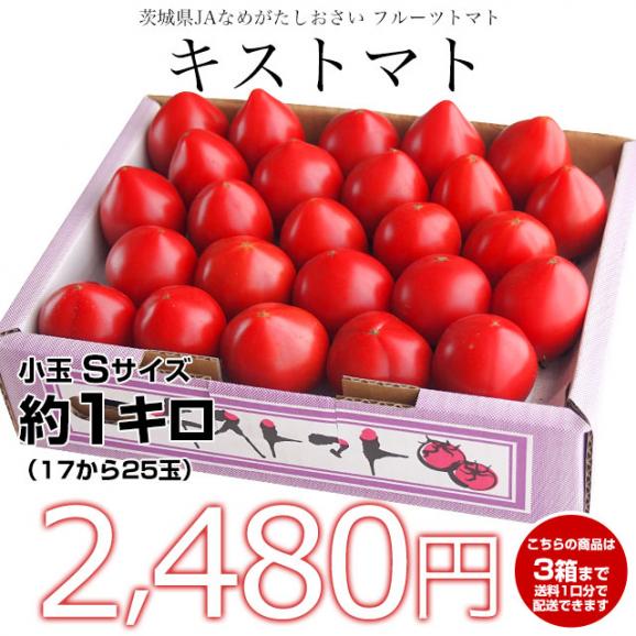 茨城県より産地直送　JAなめがたしおさい　フルーツトマト　キストマト　Sサイズ　約1キロ（17から25玉）03