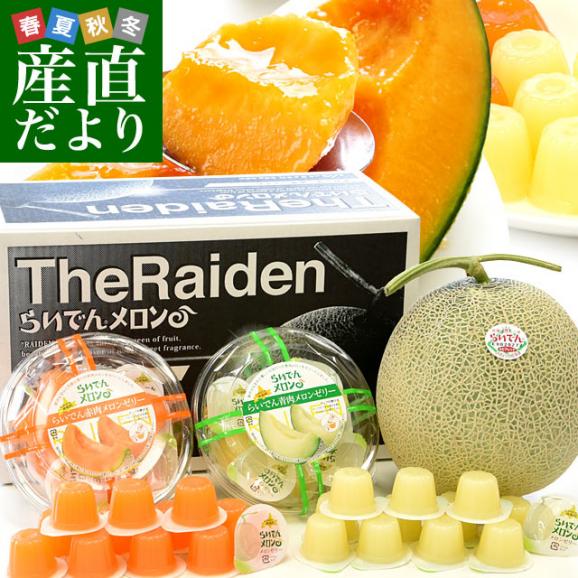 お見舞い 送料無料 北海道産 JAきょうわ らいでんメロンセット 赤肉メロン トランプ