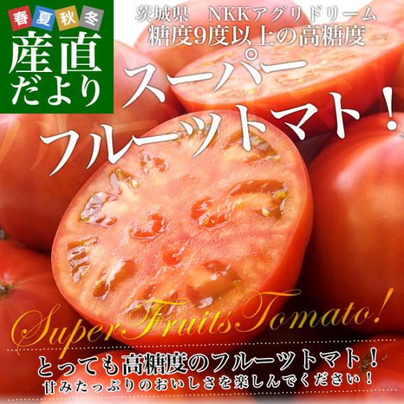 茨城県より産地直送 NKKアグリドリーム スーパーフルーツトマト 9度＋ A品 約1キロ(8玉から16玉)  送料無料 高糖度トマト NKKトマト02
