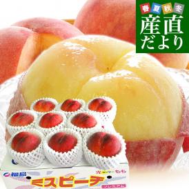 福島県より産地直送 JAふくしま未来 秀品桃 ミスピーチ 約２キロ (5玉から9玉) 送料無料 もも 桃　ギフト 夏ギフト お中元 御中元