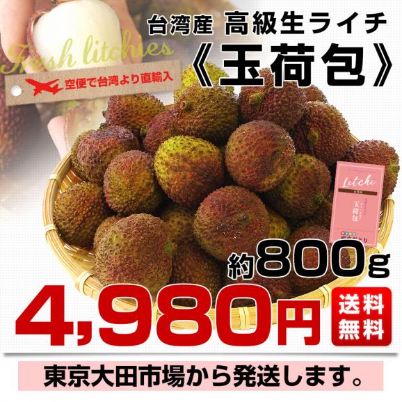 台湾から直輸入 高級 生ライチ 《玉荷包(ぎょっかほう)》 約800g(25玉から35玉前後) 送料無料 トロピカルフルーツ ※クール便03