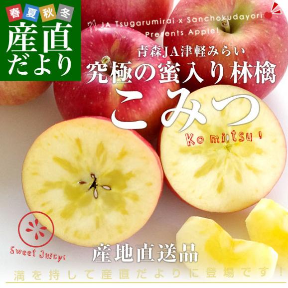 青森県産 JA津軽みらい 蜜入りりんご「こみつ」 秀A品　2キロ（7玉から12玉）送料無料 林檎 りんご 市場発送02
