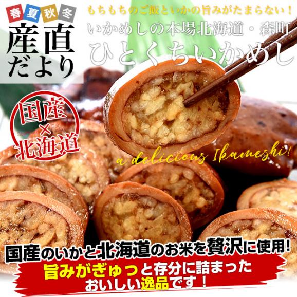 北海道産 ひとくちいかめし 1袋 約500g 送料無料 いか飯 レンジ調理惣菜02