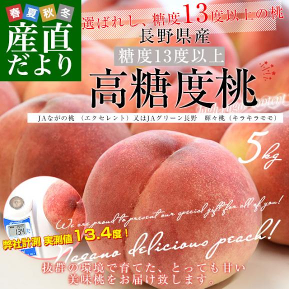 長野県 高糖度桃 約5キロ（15玉から16玉）※JAながの（エクセレント）又は、JAグリーン長野（輝々桃 キラキラモモ）どちらかでお届けになります。送料無料 もも モモ 桃02