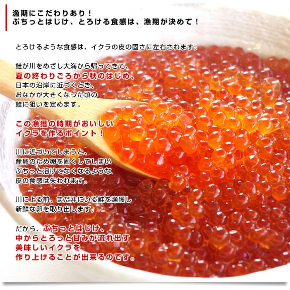 北海道産 いくら醤油漬け 計400g(100ｇ×4入り) 化粧箱 送料無料 イクラ 魚卵 ※クール冷凍便06