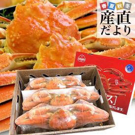 北海道より直送 特大 ボイル本ズワイガニ姿 原箱 2.7キロ（1尾900g×3尾）送料無料 ズワイ かに カニ 蟹