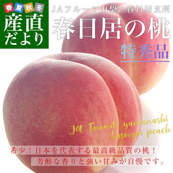 山梨県産 JAフルーツ山梨 春日居支所 春日居の桃 特秀品 約1.8キロ(6玉) 送料無料 もも モモ ピーチ ギフト 夏ギフト お中元 御中元02