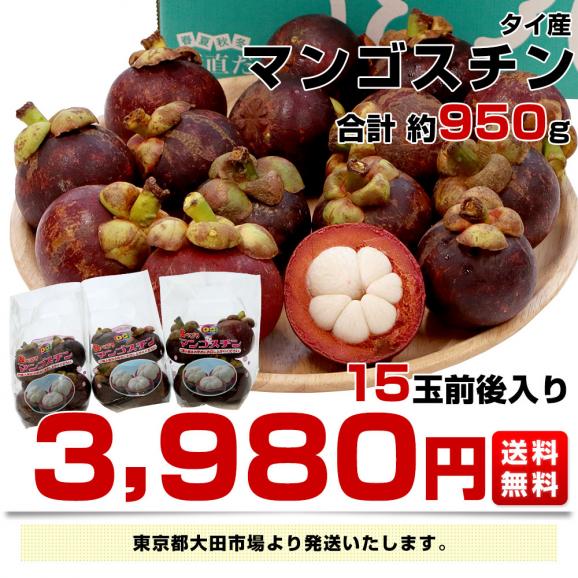タイ産 マンゴスチン 合計約950g(15玉前後入り) 送料無料 クール便 果実の女王 世界三大美果物 トロピカルフルーツ まんごすちん03
