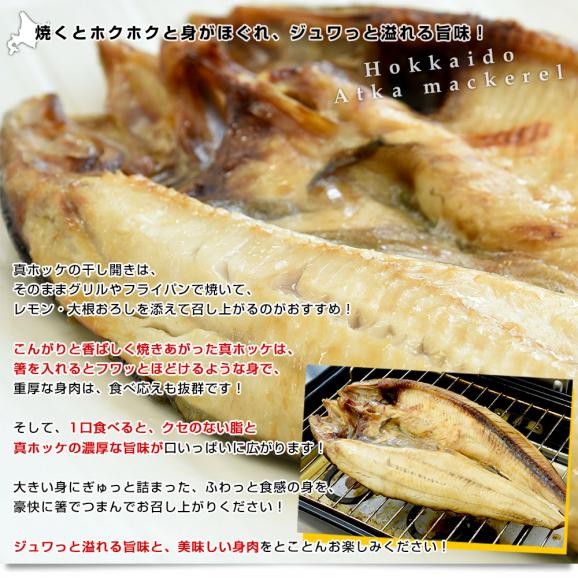 北海道産 干し開き真ほっけ 特大サイズ 10尾入り 合計約3.5キロ (1尾あたり約350g) 送料無料 ホッケ 魚介 干物05