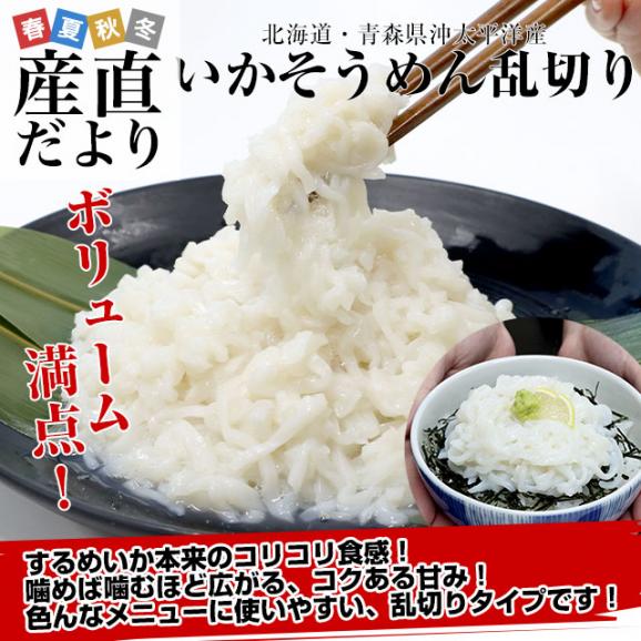 北海道より直送 北海道・青森県沖太平洋産 いかそうめん乱切り 500g 送料無料 イカ いか イカソーメン02