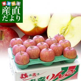 青森県より産地直送 高木りんご商店 サンふじ　CA貯蔵品　秀A 3キロ（9玉から11玉） 送料無料 林檎 さんふじ さんフジ りんご リンゴ ※クール便