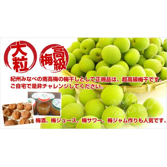 和歌山県産 JA紀州 みなべの南高梅 Lサイズ 秀品 約2キロ（80玉から100玉前後） 梅 梅干 梅干し 梅酒 梅サワー 梅ジャム うめ ウメ04