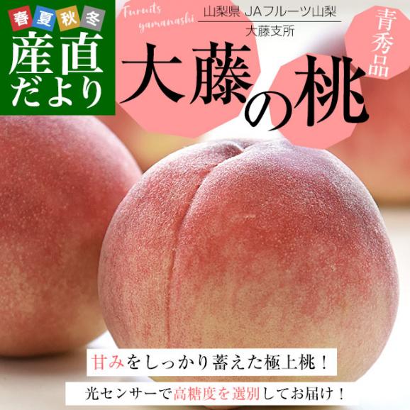 山梨県産 JAフルーツ山梨 大藤支所 大藤の桃 青秀品 約1.8キロ(6玉) 送料無料 もも モモ ピーチ02