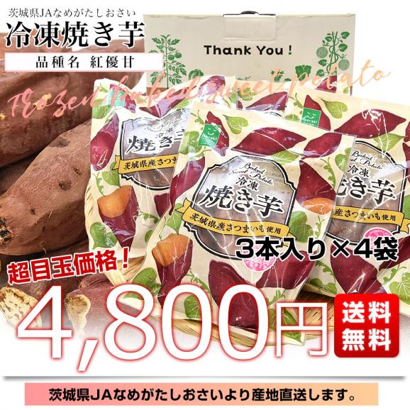 茨城県 JAなめがたしおさい 冷凍焼き芋 紅優甘（べにゆうか） 送料無料 さつまいも やきいも ※クール冷凍便03