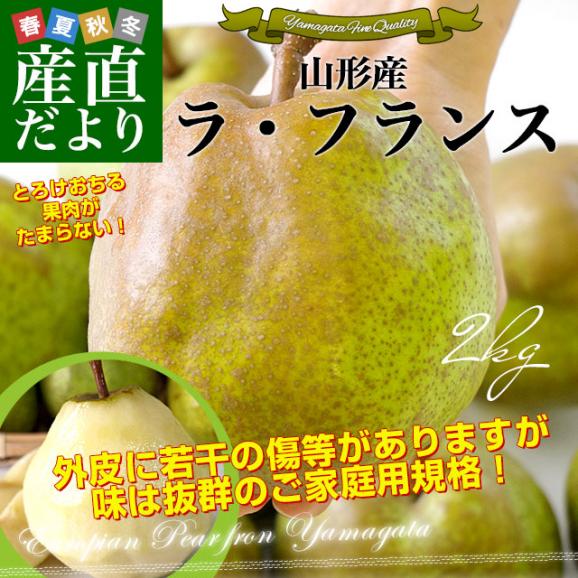 山形県産 ご家庭用ラフランス 約2キロ（5玉から8玉）送料無料 ラ・フランス 洋なし 洋梨02