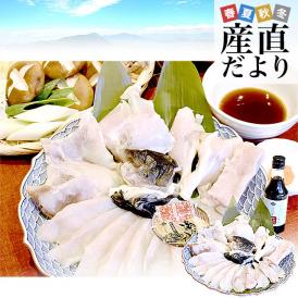 山口県下関市から産地直送 山賀 トラフグちり鍋セット(7つ道具入り) 国産天然トラフグちり(約400g) 送料無料 ふぐ ※クール冷凍便