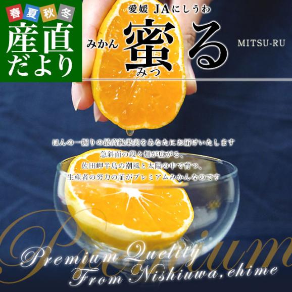 愛媛県産 JAにしうわ みつる共選 プレミアム西宇和みかん 蜜る(みつる) LからSサイズ 約4キロ(35玉から50玉前後) 送料無料 にしうわ 蜜柑 ミカン02