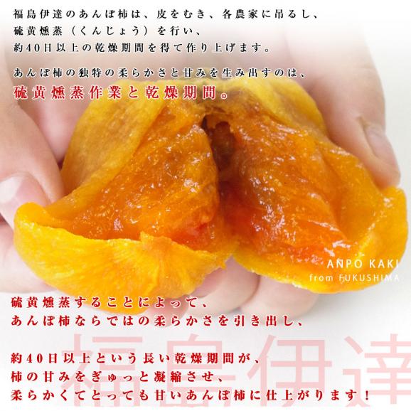 福島県産 伊達果実農業協同組合 あんぽ柿 3Lから4L 約1.3キロ(230g×6P) 送料無料 あんぽ柿 蜂屋あんぽ柿 干し柿 ホシガキ06