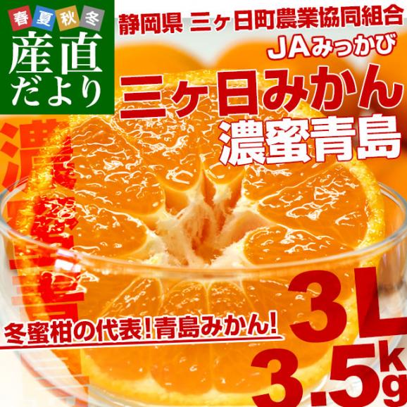 静岡県産 JAみっかび 三ヶ日みかん 濃蜜青島 3Lサイズ 優品以上 約3.5キロ（24玉前後）蜜柑 ミカン 青島みかん 送料無料02