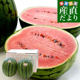 和歌山県産 JAわかやま紀州地域本部 小玉スイカ(ひとりじめ) 秀品 大玉サイズ 計4キロ（約2キロ×2玉）送料無料 西瓜 すいか