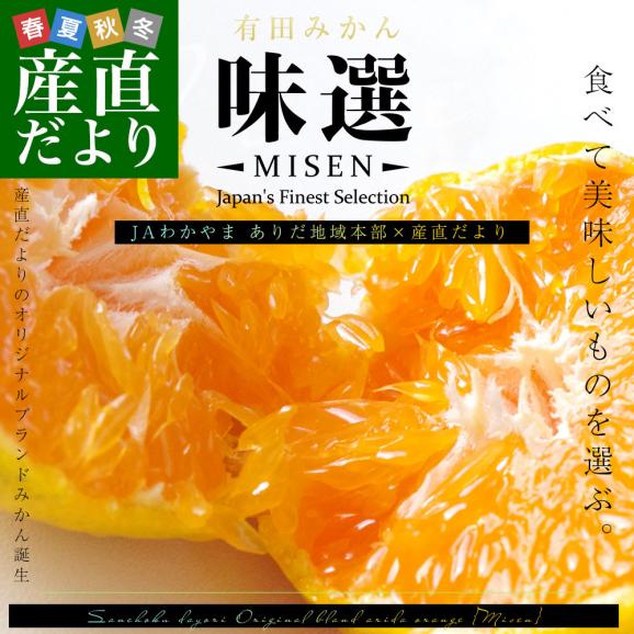 和歌山県より産地直送 JAわかやま ありだ地域本部　有田みかん「味選-MISEN-」LからSサイズ 約5キロ(40玉から60玉前後) 送料無料 蜜柑 ミカン02
