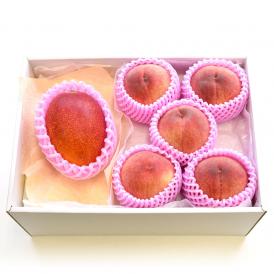 宮崎マンゴーと特秀桃 詰合せフルーツセット 化粧箱入り まんごー もも 送料無料 お中元ギフト