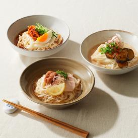 素麺は3種類それぞれ特徴があり、その違いにも感動するはず。