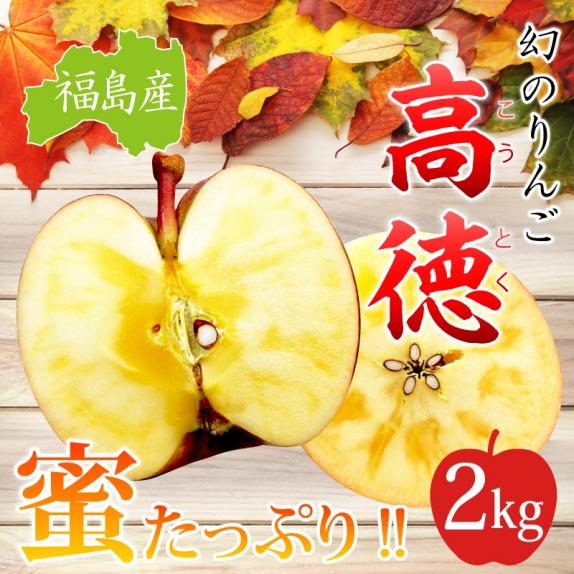 あなたの大切な方への贈り物！幻の林檎 福島産 高徳りんご約２kg（8 ...