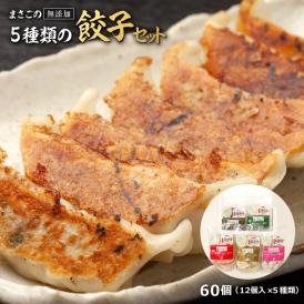 餃子 ぎょうざ ギョウザ まさごの無添加餃子５種類セット ６０個（１２個入×５種） 無添加うま味調味料使用 北海道 浦河　送料別