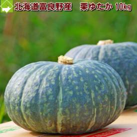 北海道富良野産　南瓜（かぼちゃ）　栗ゆたか １０ｋｇ【４－８玉入】　【送料無料】