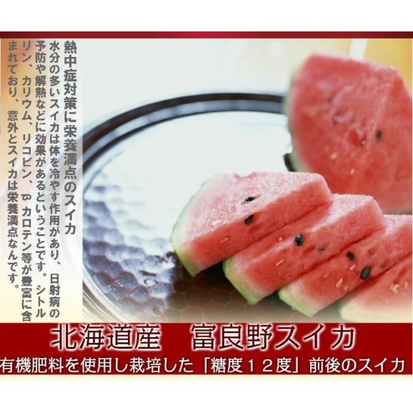 すいか　北海道富良野産　２Ｌサイズ（６ｋｇ以上）　１玉入り スイカ05