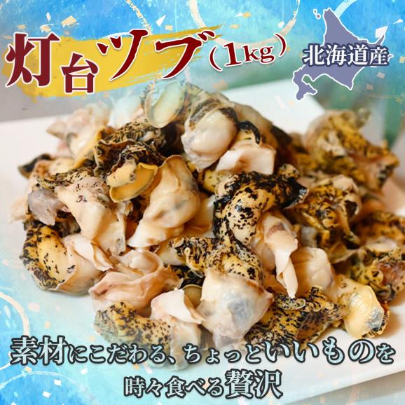 海鮮 北海道産 つぶ貝 1k ツブ貝 灯台つぶ 国産 ボイル アヒージョ 無添加 貝 刺身 海鮮食品 魚介類 魚介03