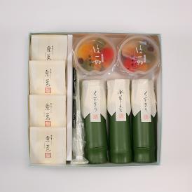 夏ギフト(栗苞 4個・涼一如 2個・細竹(こし餡 2本・くずきり 1本))になります。