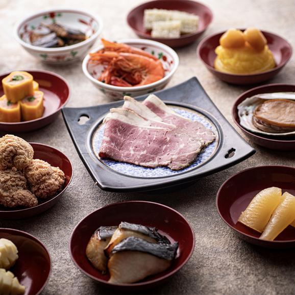 たちばな【生おせち 二段重　木製重箱入】2～3人前　全27品04