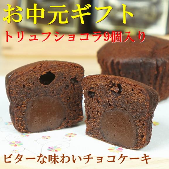 お中元 2026 ギフト スイーツ 食べ物 お菓子 送料無料 トリュフショコラ 9個入り 夏ギフト掛け紙付き02