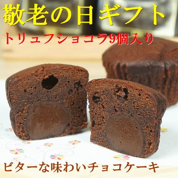 敬老の日 プレゼント ギフト お菓子 送料無料 トリュフショコラ 9個入り 敬老の日掛け紙付き02