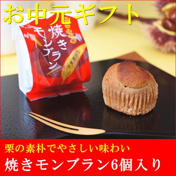 お中元 2025 スイーツ ギフト お菓子 和菓子 プレゼント 送料無料 焼きモンブラン 6個入り お中元掛け紙付き02