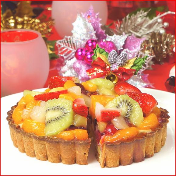 クリスマスケーキ 2025 予約 ギフト スイーツ 送料無料 フルーツタルト 5号 早割 早期割引03