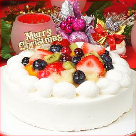 クリスマスケーキ 2023 予約 ギフト スイーツ 送料無料 フルーツ生デコレーションケーキ 6号