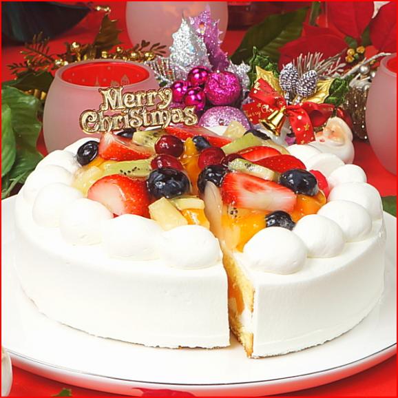 クリスマスケーキ 2025 予約 ギフト スイーツ 送料無料 フルーツ生デコレーションケーキ 6号 早割 早期割引03
