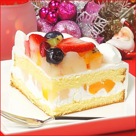 クリスマスケーキ 2025 予約 ギフト スイーツ 送料無料 フルーツ生デコレーションケーキ 6号 早割 早期割引04