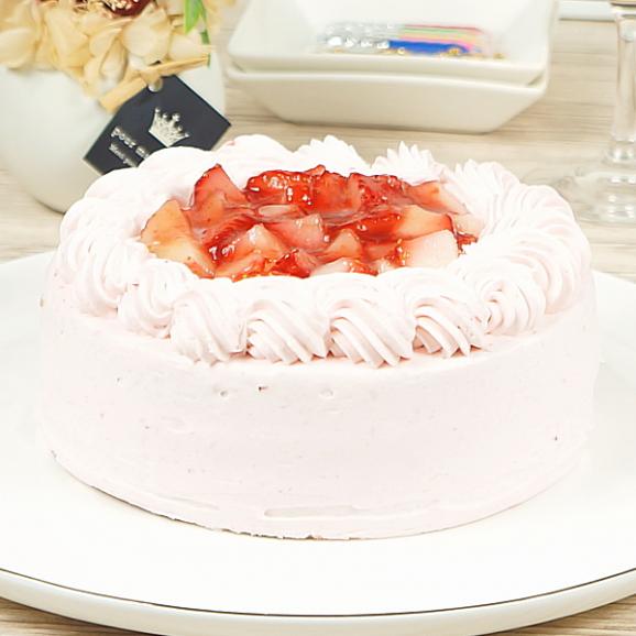 スイーツ 送料無料 誕生日ケーキ ギフト いちごづくし ピンクの生デコレーションケーキ 5号 誕生日プレート ろうそく 付き01