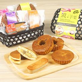 ギフト スイーツ プレゼント お菓子 焼き菓子 送料無料 菓子詰め合わせ 銘菓5個 かご小入り 筑ゞ芋栗