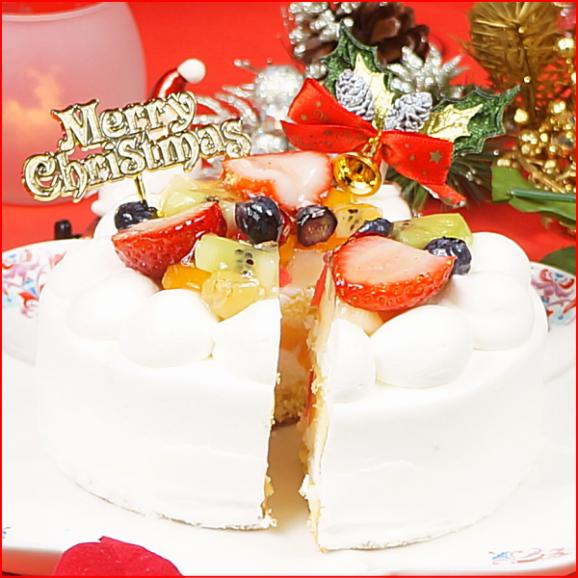 クリスマスケーキ 2026 予約 プレゼント ギフト スイーツ お菓子 送料無料 フルーツ生デコレーションケーキ 4号 早割 早期割引03