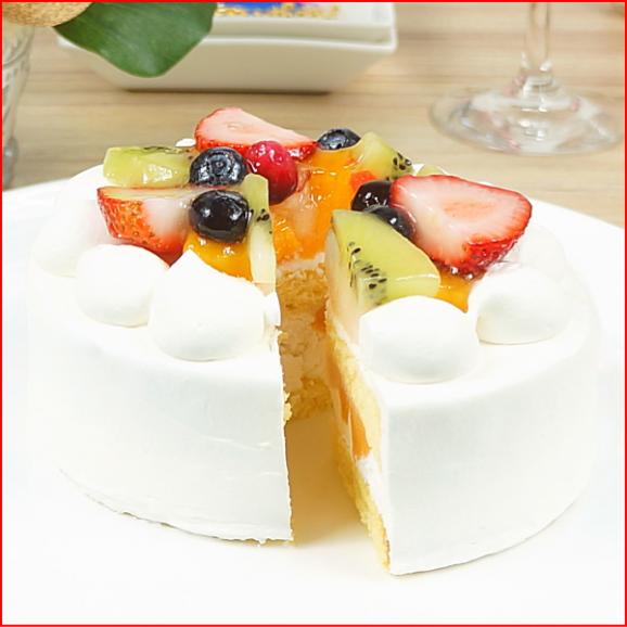 スイーツ 送料無料 誕生日ケーキ ギフト フルーツ 生デコレーションケーキ 4号 誕生日プレート ろうそく 付き03