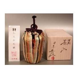 茶入　肩衝　　（仕服和久田丸紋西陣織）【 完売 】