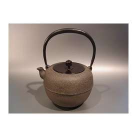 茶道具　鉄瓶　鉄鉢（てっぱち）、日本工芸会 正会員　菊地政光作