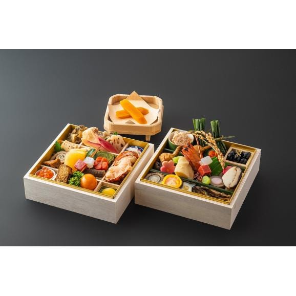 【京都宇治】茶の香り漂う和風おせち 二段重 2人前　＊12/25(金)締切・12/31（木）着01