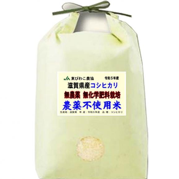 令和5年産  無農薬米 滋賀県産 コシヒカリ 5kg 有機肥料米 送料無料 玄米 精白米 7分づき 5分づき 3分づき お好みに精米します02